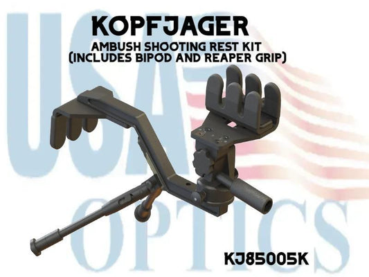 KOPFJAGER, KJ85005K, AMBUSH SHOOTING REST KIT (INCLUDES BIPOD AND REAPER GRIP)