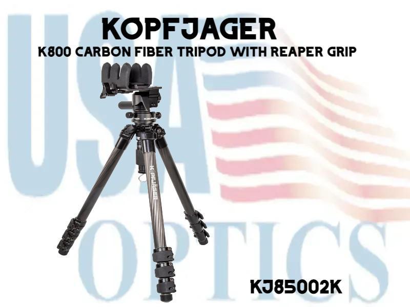 KOPFJAGER, KJ85002K, K800 CARBON FIBER TRIPOD WITH REAPER GRIP