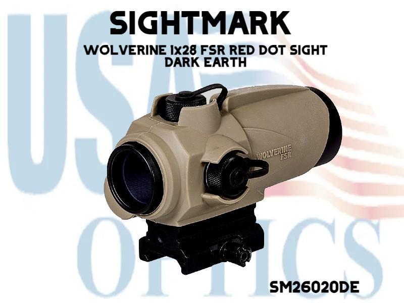 SIGHTMARK, SM26020DE, WOLVERINE 1x28 FSR RED DOT SIGHT - DARK EARTH