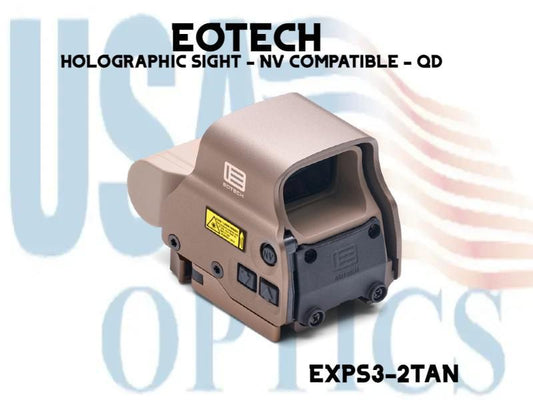 EoTECH, EXPS3-2TAN, HOLOGRAPHIC SIGHT - NV COMPATIBLE - QD