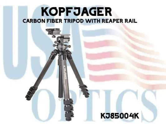 KOPFJAGER, KJ85004K, K800 CARBON FIBER TRIPOD WITH REAPER RAIL
