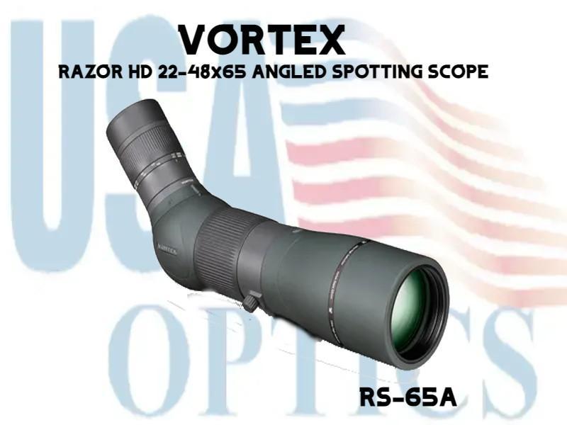 Vortex Razor 65mm VORTEX, RS-65A, RAZOR HD 22-48x65 ANGLED SPOTTING SCOPE – USA OPTICS