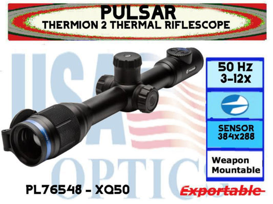 PULSAR, PL76548, THERMION 2 XQ50 PRO 3.12x50 THERMAL IMAGING RIFLESCOPE