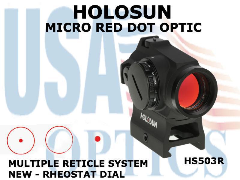 HOLOSUN, HS503R, MICRO RED DOT - ROTARY DIAL - BATTERY