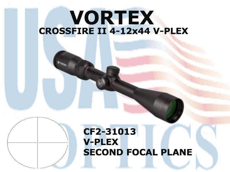 VORTEX, CF2-31013, CROSSFIRE II 4-12x44 V-PLEX MOA – USA OPTICS