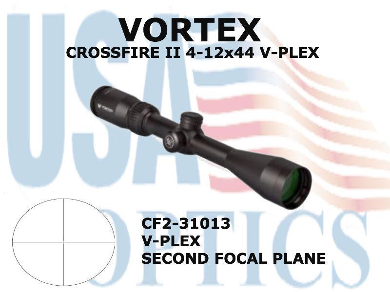 VORTEX, CF2-31013, CROSSFIRE II 4-12x44 V-PLEX MOA