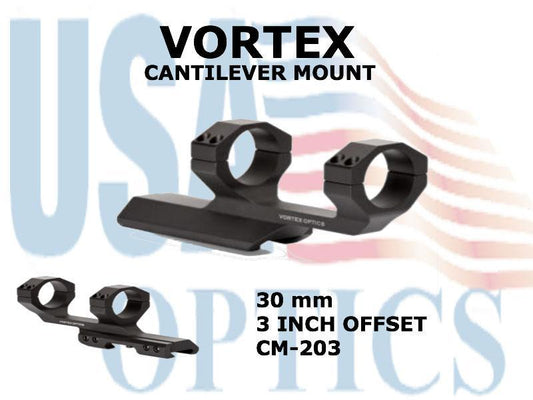 VORTEX, CM-203, Cantilever Mount 30MM 3" OFFSET RINGS