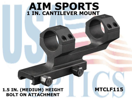 AIM SPORTS, MTCLF115, 1 IN. CANTILEVER SCOPE MOUNT 1.5 HEIGHT