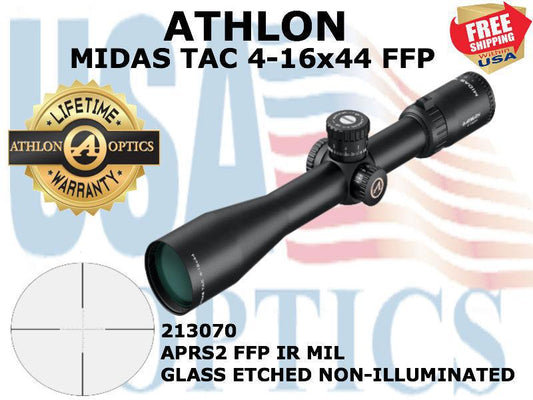 ATHLON, 213070, MIDAS TAC 4-16x44, 30mm, APRS2 FFP MIL Reticle