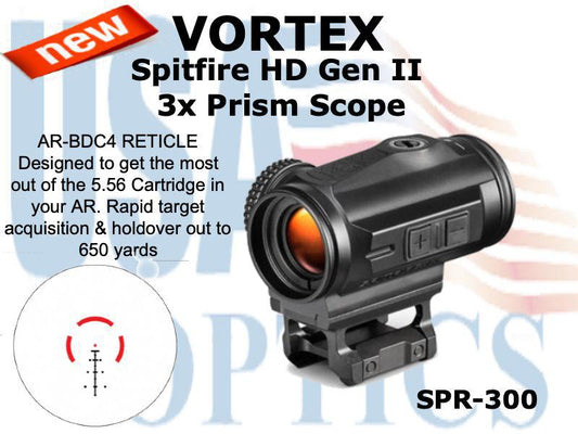 VORTEX, SPR-300, SPITFIRE HD GEN II 3x PRISM SCOPE