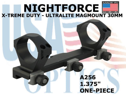 NIGHTFORCE, A256, XTREME DUTY ULTRALIGHT COMPACT MAGAMOUNT 30mm 1.375" 0 MOA