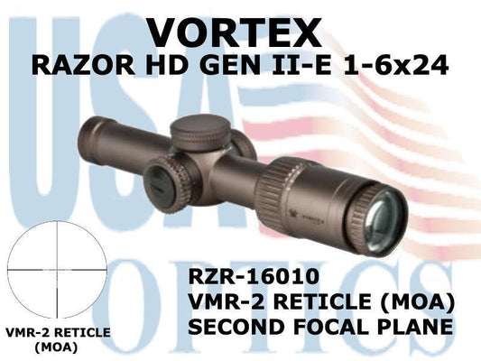 VORTEX, RZR-16010, RZR GEN II HD-E 1-6x24 VMR-2 MOA