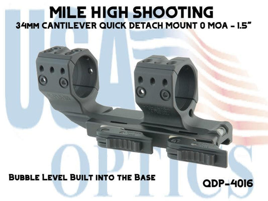 SPUHR, QDP-4016, 34mm CANTILEVER QUICK DETACH MOUNT 0 MOA - 1.5"