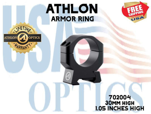 ATHLON, 702004, ARMOR 30mm MED HEIGHT (1.05") SCOPE RING