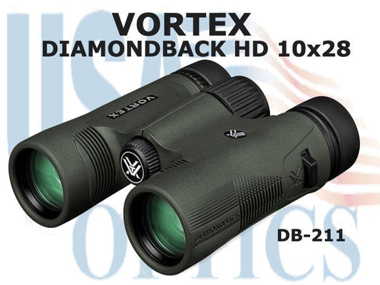 VORTEX, DB-211, DIAMONDBACK HD 10x28 BINOCULARS