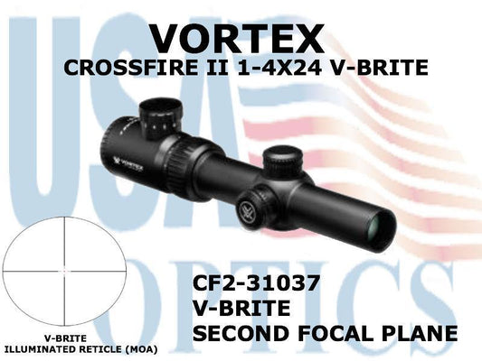 VORTEX, CF2-31037, CROSSFIRE II AR 1-4x24 V-BRITE ILLUMINATED