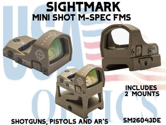 SIGHTMARK, SM26043DE, MINI SHOT M-SPEC FMS - DARK EARTH