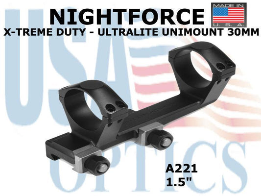 NIGHTFORCE, A221, XTRM - Unimount 1.5" - 20 MOA - 30mm