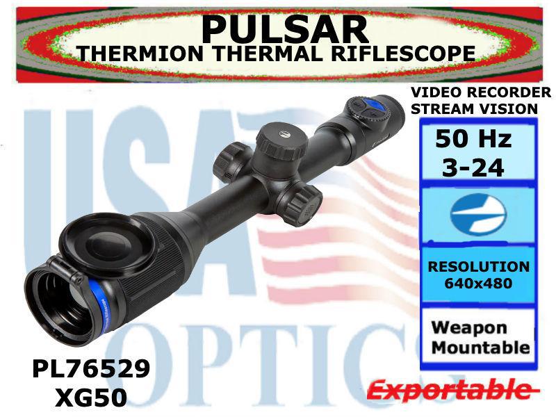 PULSAR, PL76529, THERMION XG50 3-24x42 THERMAL RIFLESCOPE