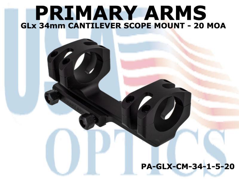 PRIMARY ARMS, PA-GLX-CM-34-1-5-20, 34mm CANTILEVER MOUNT 20 MOA