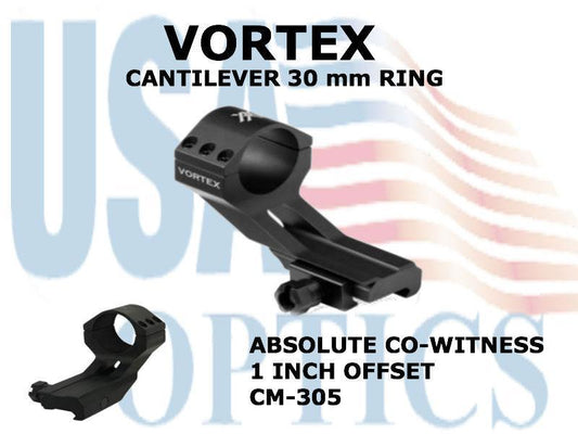 VORTEX, CM-305, CANTILEVER RING 30mm OFFSET Absolute CO-WITNESS