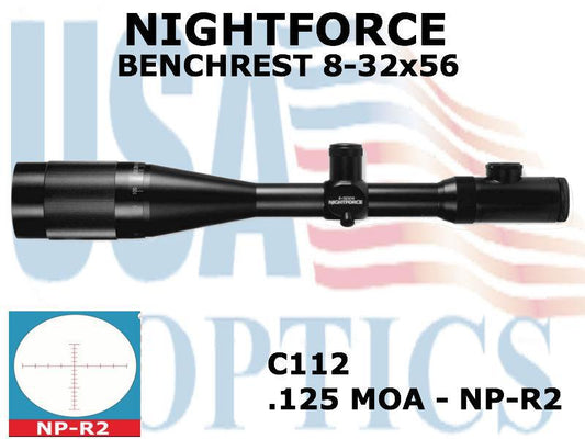 NIGHTFORCE, C112,  8-32x56mm - .125 MOA - Illuminated - NP-R2