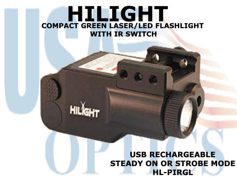 HILIGHT, HL-PIRGL, TACTICAL GREEN LASER AND LED FLASHLIGHT WITH IR SWITCH