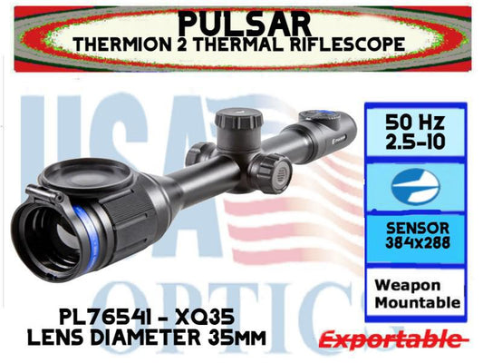 PULSAR, PL76541, THERMION 2 XQ35 Pro 2.5-10x35 THERMAL IMAGING RIFLESCOPE