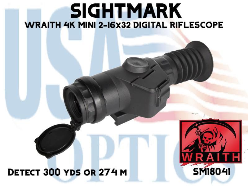 SIGHTMARK, SM18041, WRAITH 4K MINI 2-16x32 DIGITAL RIFLESCOPE