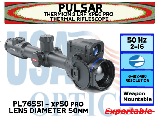 PULSAR, PL76551, THERMION 2 LRF XP50 PRO THERMAL RIFLESCOPE