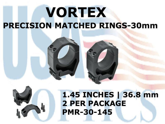 VORTEX, PMR-30-145, PRECISION MATCHED RINGS 30mm - 1.45 INCHES