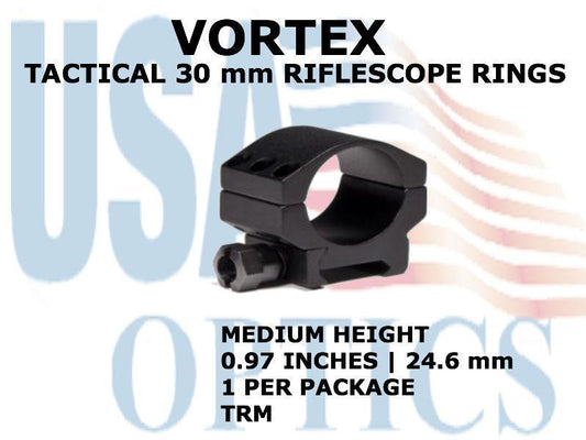 VORTEX, TRM, TACTICAL RIFLESCOPE RING (1) - 30mm MEDIUM - 0.97 Inches - 24.6 mm