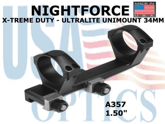 NIGHTFORCE, A357, XTRM - Unimount 1.5" - 20 MOA - 34mm