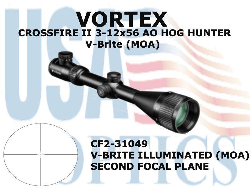 VORTEX, CF2-31049, CROSSFIRE II 3-12x56 HOG HUNTER ILLUMINATED