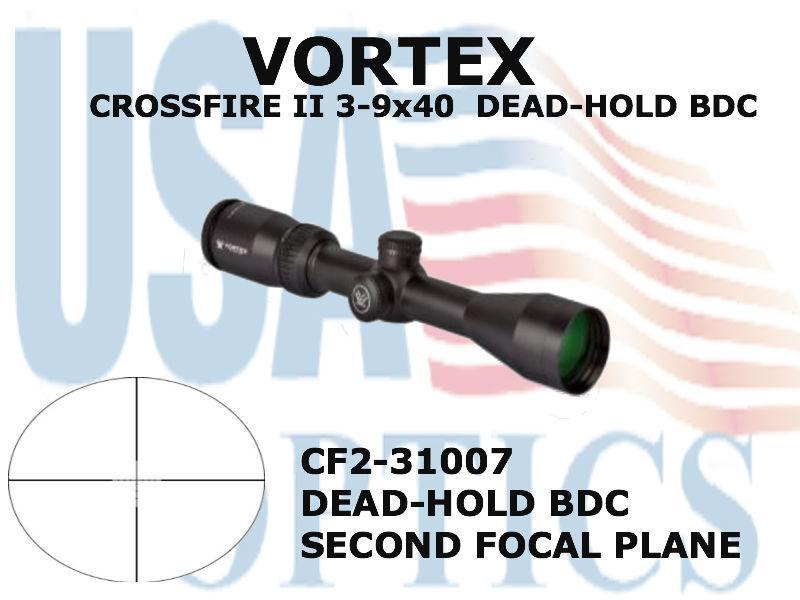VORTEX, CF2-31007, CROSSFIRE II 3-9x40 DEAD-HOLD BDC