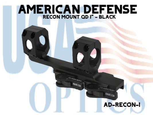 AMERICAN DEFENSE, AD-RECON-1, RECON MOUNT QD 1" - BLACK