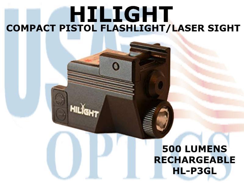 HILIGHT, HL-P3GL, GREEN LASER LIGHT COMBO for SUBCOMPACT PISTOLS