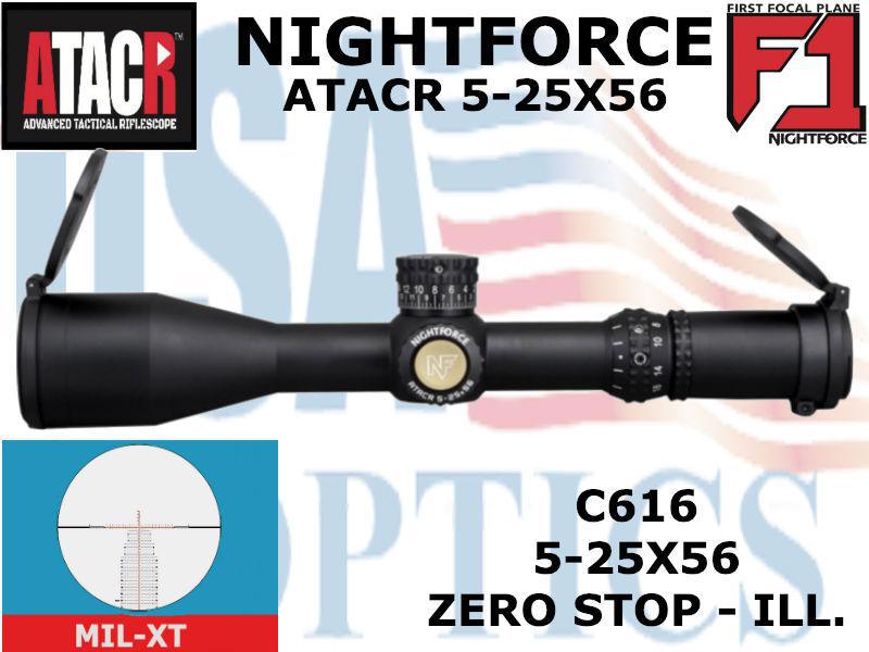 NIGHTFORCE, C616, ATACR 5-25x56 F1 Mil-XT