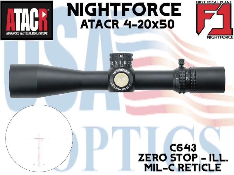 NIGHTFORCE, C643, ATACR 4-20x50 F1 MIL-C