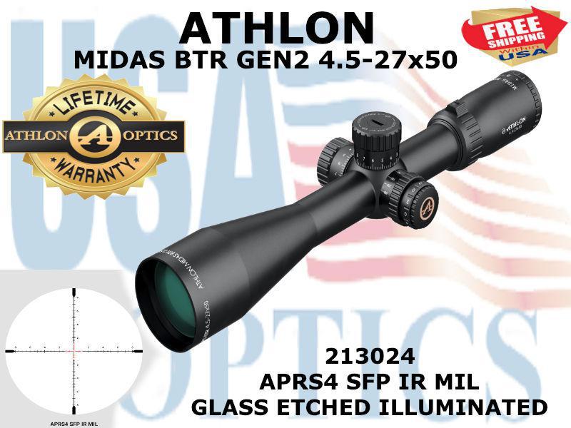ATHLON, 213024, MIDAS BTR Gen2 Mil 4.5-27x50