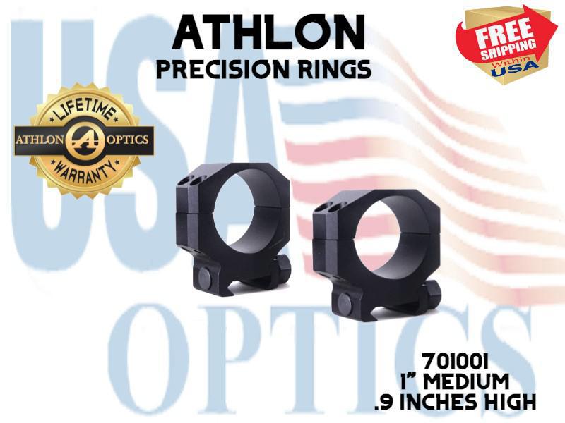 ATHLON, 701001, PRECISION RINGS 1" MED .9 INCHES HIGH