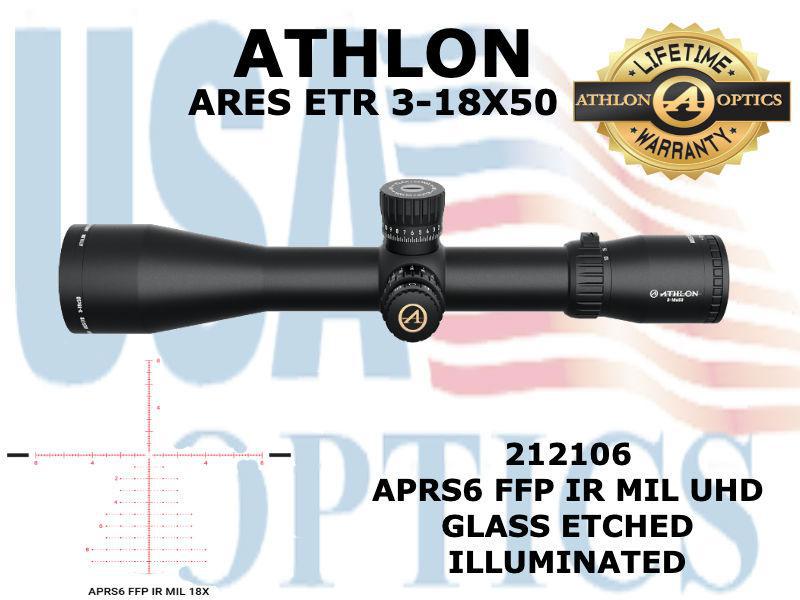 ATHLON, 212106, ARES ETR 3-18x50 APRS6 FFP MIL UHD