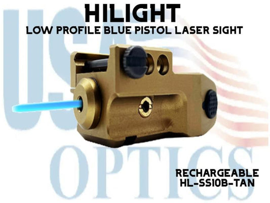 HILIGHT, HL-SS10B, STEALTH SERIES LOW PROFILE BLUE LASER SIGHT - TAN
