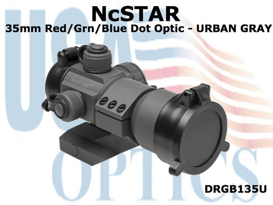 NcSTAR, DRGB135U, DOT SIGHT/TACTICAL/1X35/RED GRN BLUE/WVR MNT/URBAN GRAY