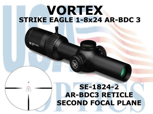 VORTEX, SE-1824-2, STRIKE EAGLE 1-8x24 AR-BDC3
