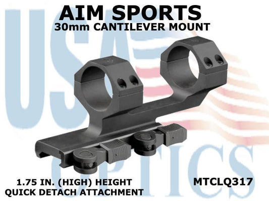 AIM SPORTS, MTCLQ317, 30MM QD CANTILEVER SCOPE MOUNT 1.75 HEIGHT