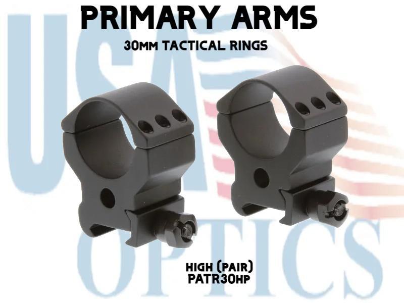 PRIMARY ARMS, PATR30HP, 30mm TACTICAL RINGS HIGH (PAIR)