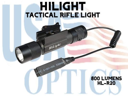 HILIGHT, HL-R20, 800 LM TACTICAL RIFLE LIGHT WITH STROBE/PRESSURE PAD