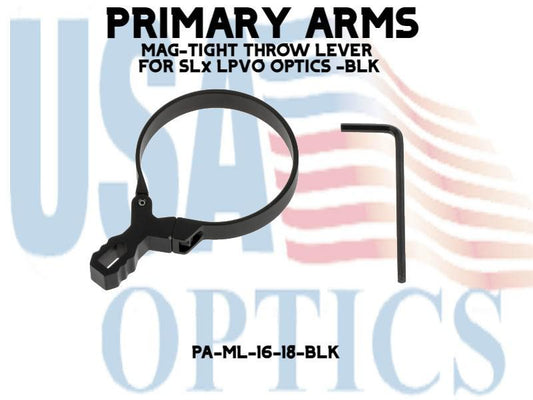 PRIMARY ARMS, PA-ML-16-18-BLK, MAG-TIGHT THROW LEVER FOR SLx LPVO OPTICS -BLK