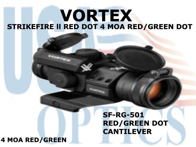 VORTEX, SF-RG-501, STRIKEFIRE ll RED DOT CANTILEVER RED/GREEN DOT
